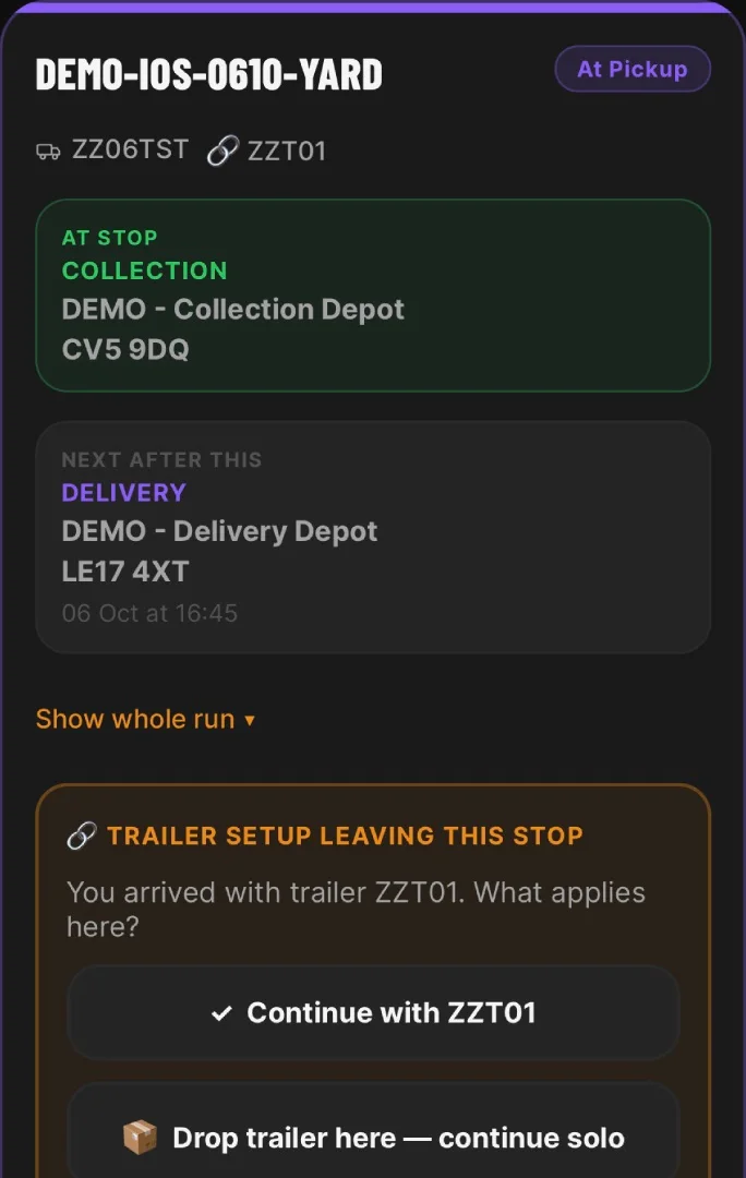 HauliK iOS test job: Confirm the collection setup