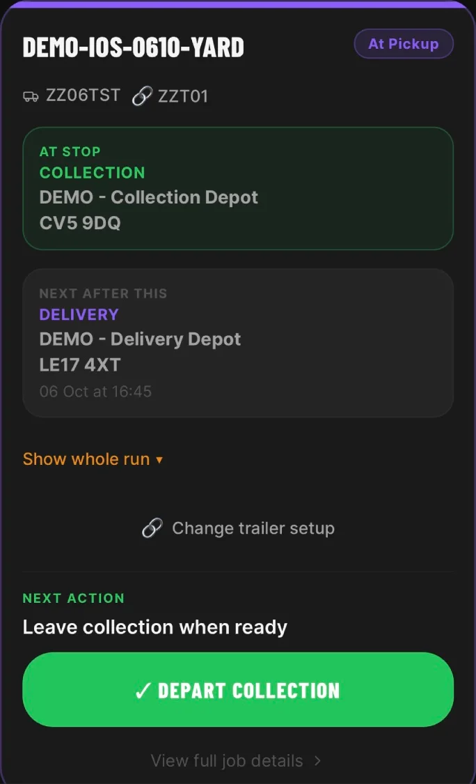 HauliK iOS test job: Leave collection when ready